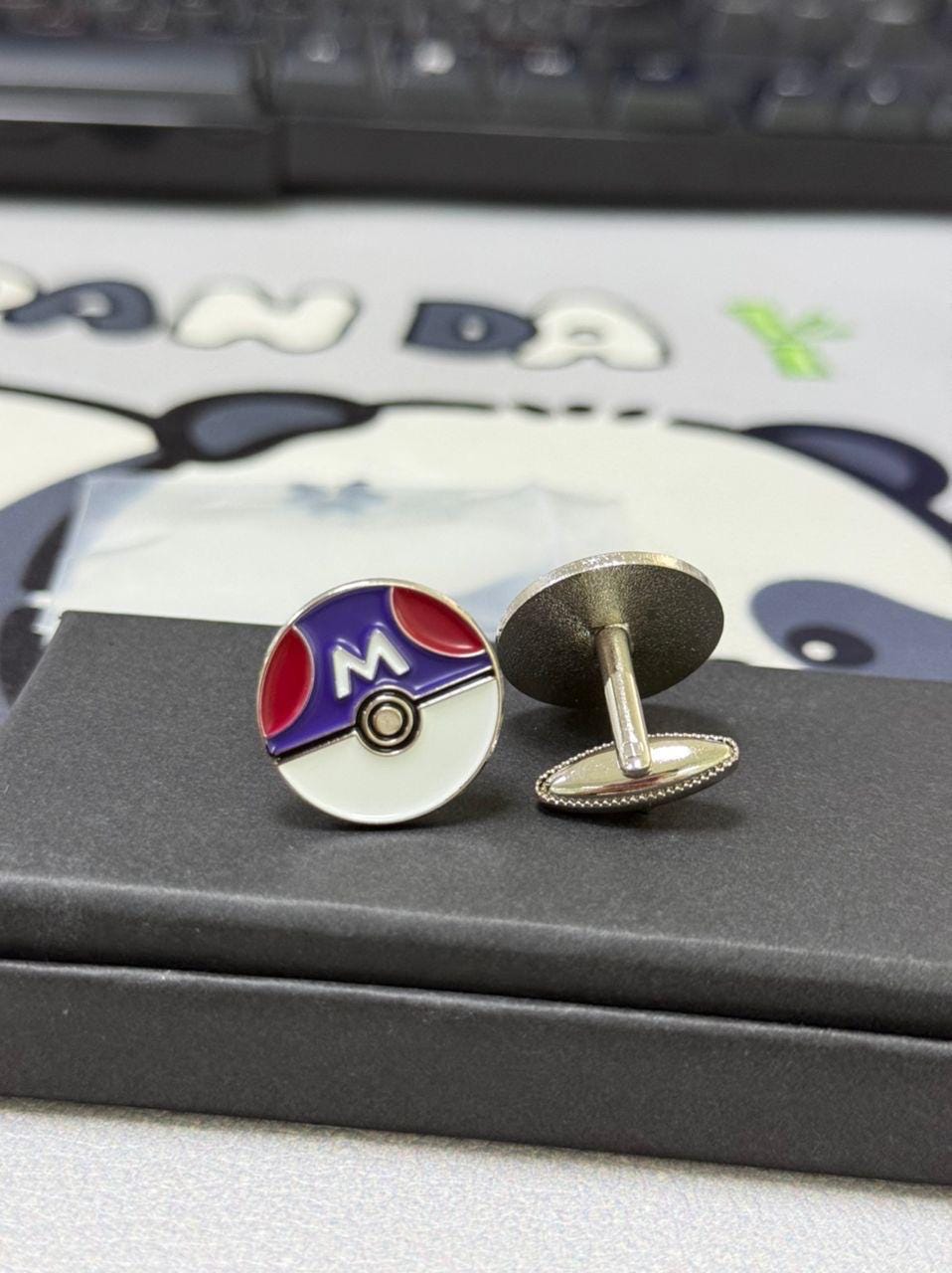 Pokemon Master Ball Cufflinks Unique Gamer Jewelry Fun Accessory for Pokemon Fans Collectors Gift for Him Nerdy Mens Special Occasion