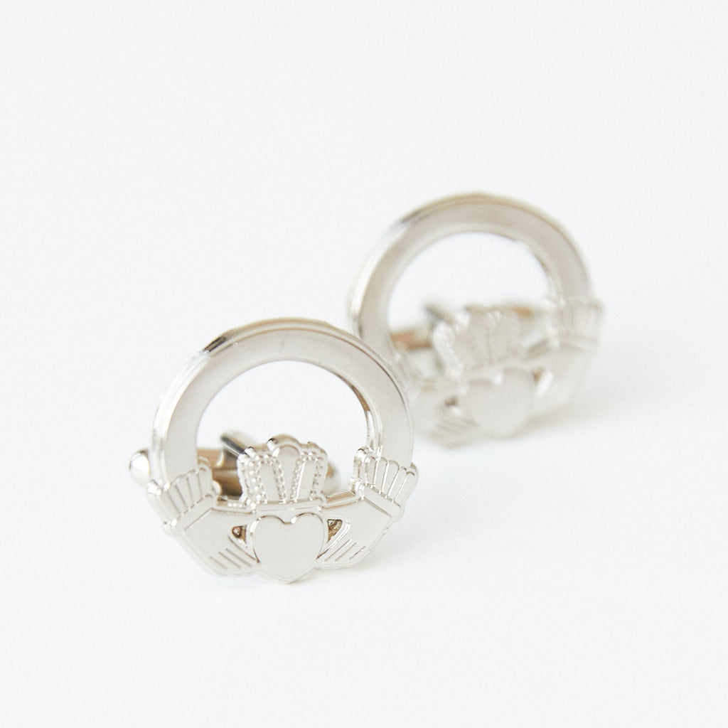 Claddagh Ring Cufflinks Elegance for Every Occasion Irish Wedding Cufflinks Traditional Irish Gift Perfect for Groomsmen and Special Events
