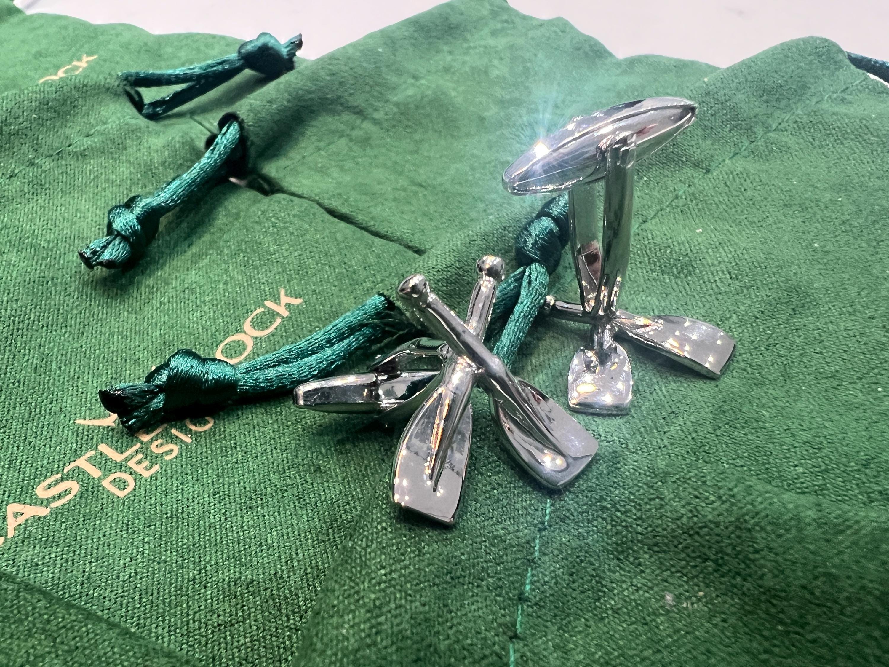 Sailing Boat Paddle Cufflinks Silver Nautical Mens Accessory Unique Gift for Sailor Groomsmen Wedding Fathers Day Nautical Jewelry for Him