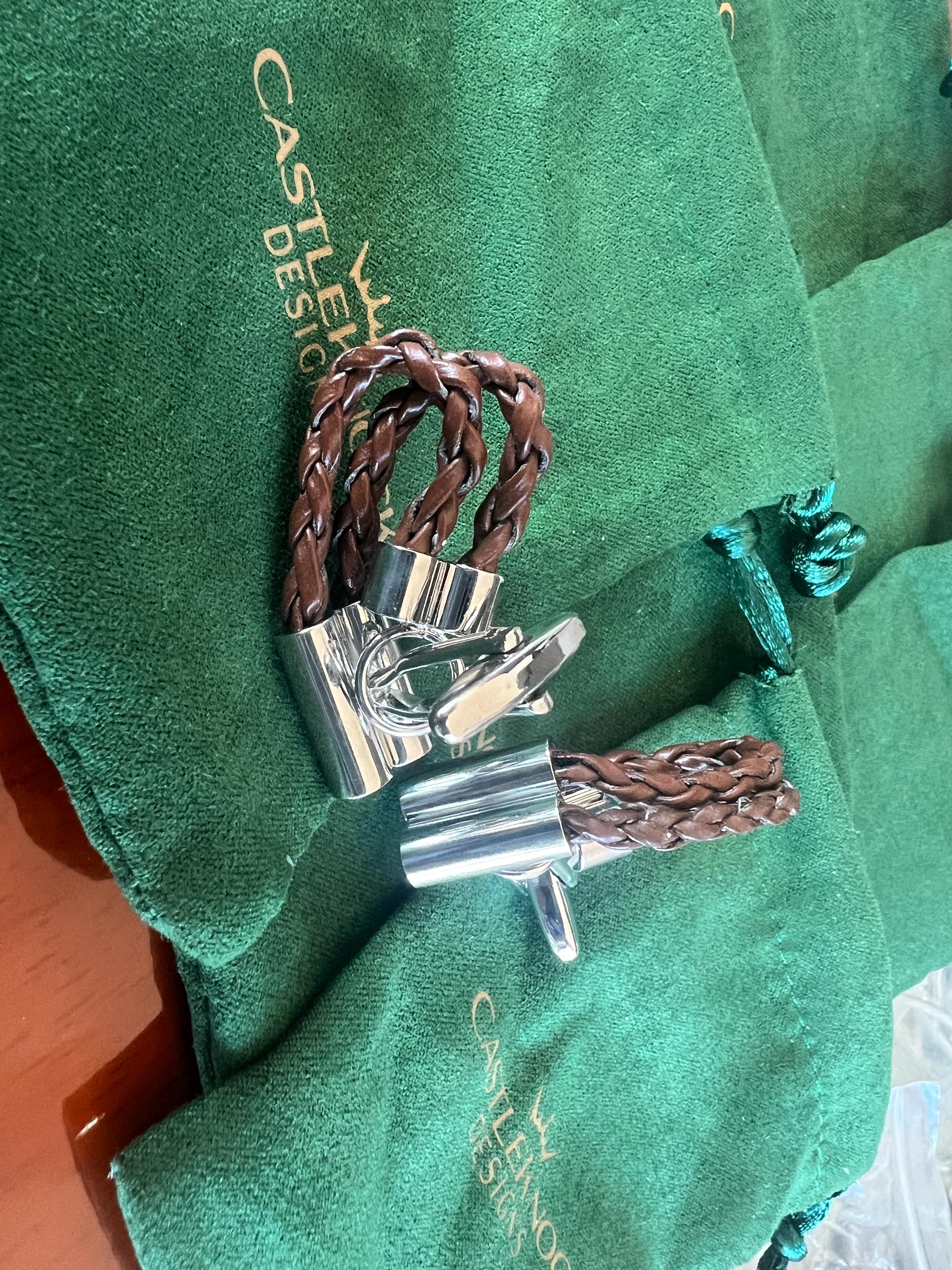 Braided Brown Leather Cufflinks Rustic Men's Accessory Vintage-Inspired Leather Knot Cufflinks Handcrafted Gift for Him Stylish and Unique