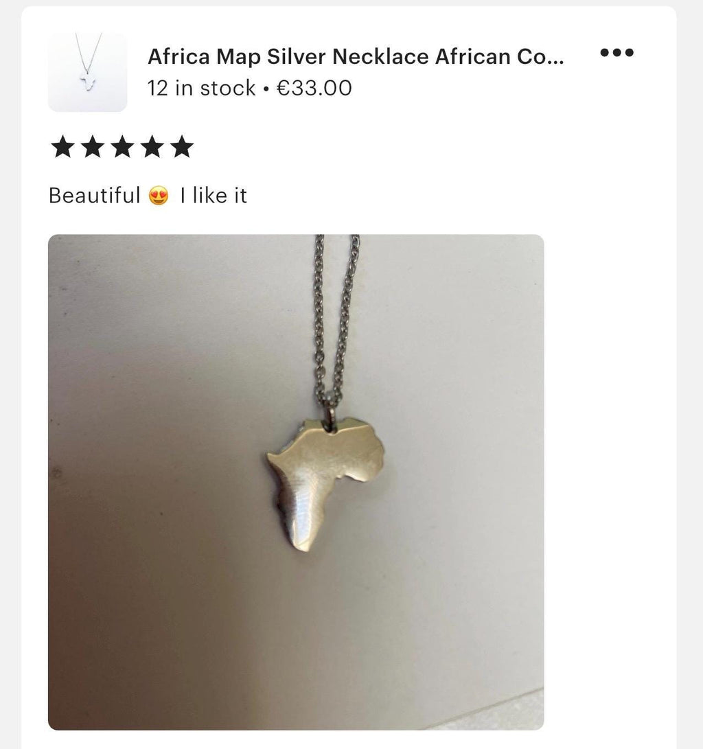 Africa Map Silver Necklace African Continent Pendant Jewelry Minimalist Silver Africa Necklace Ethnic African Necklace Travel Gift for Her