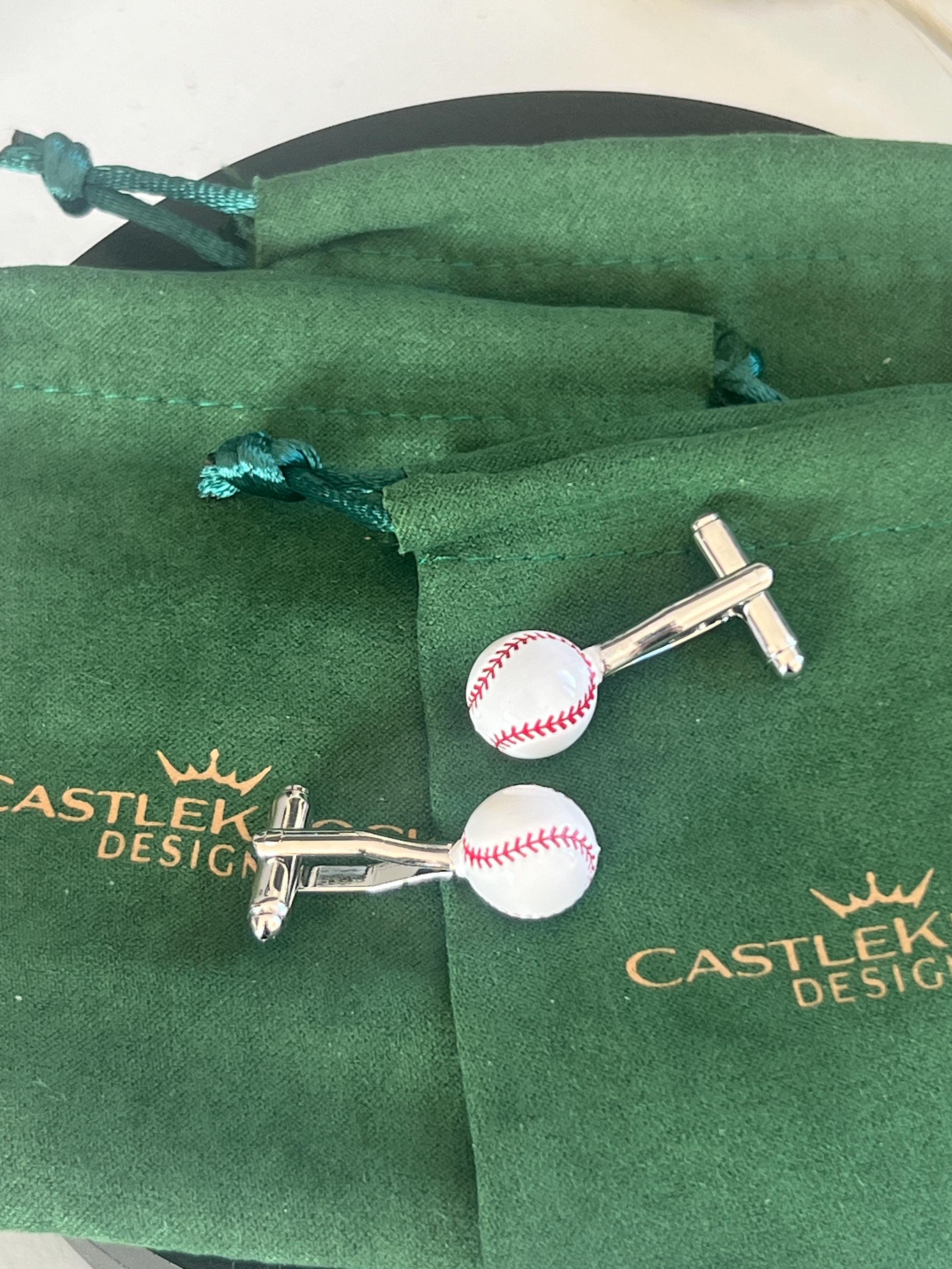 Baseballs Cufflinks Sports Inspired Men's Jewelry Baseball Lover Gift Sports Fan Accessories Wedding Birthday Groom Gift for Him