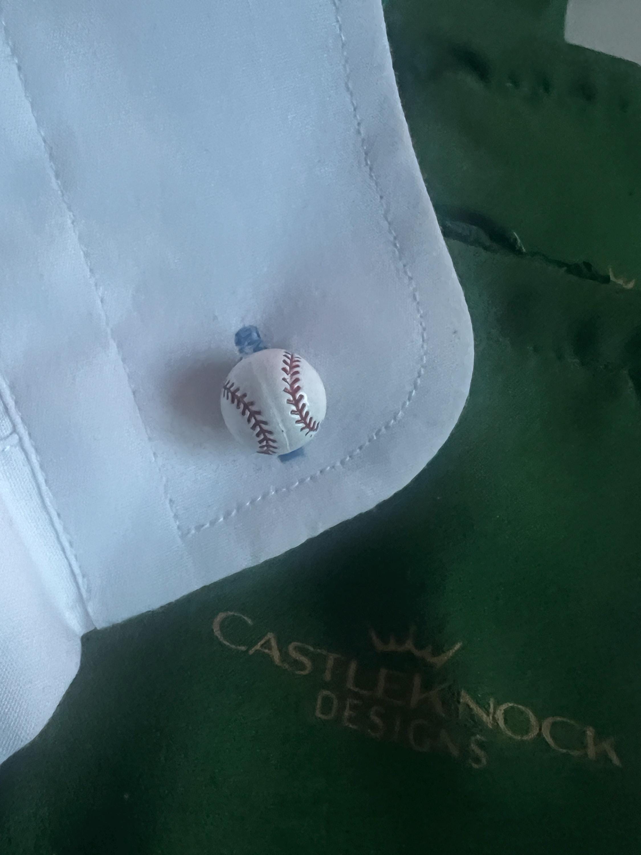 Baseballs Cufflinks Sports Inspired Men's Jewelry Baseball Lover Gift Sports Fan Accessories Wedding Birthday Groom Gift for Him