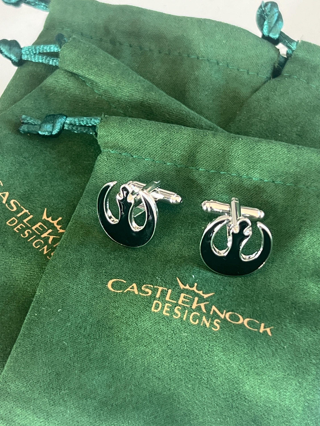 Rebel Alliance Cufflinks Black Star Wars Inspired Mens Jewelry Galactic Rebel Accessories Sci Fi Gift for Him Wedding Groom Gift Unique