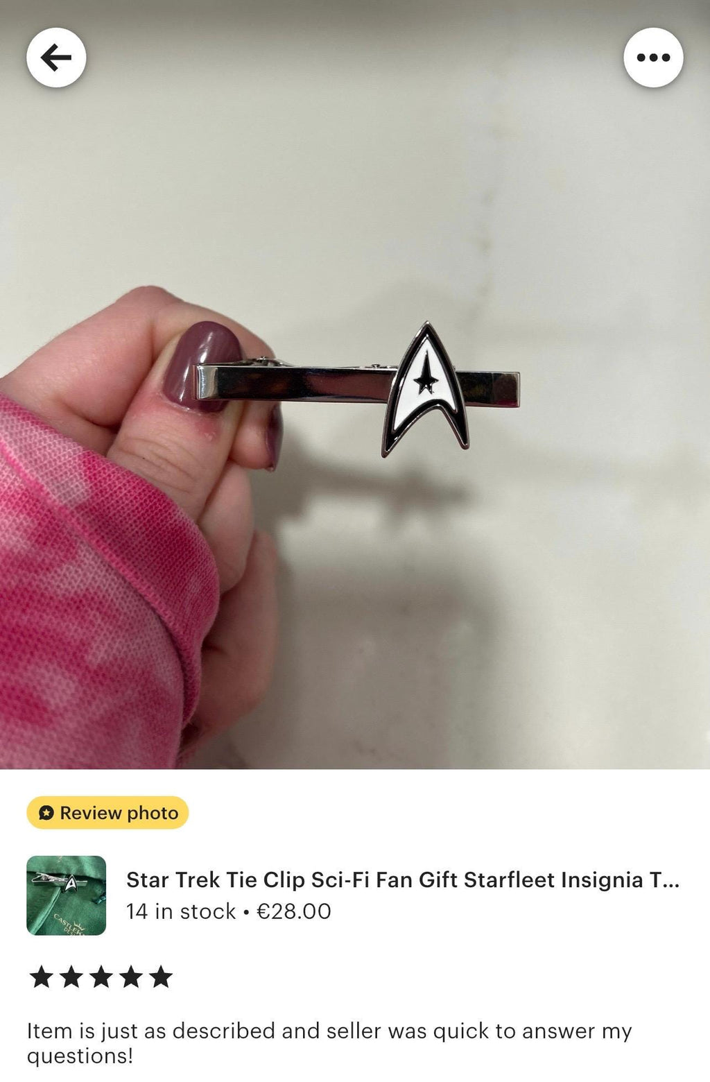 Star Trek Cufflinks & Tie Clip Star Trek Gift Trekkie Gift Star Fleet Symbol Star Fleet Cufflinks Gift for Nerdy Boyfriend Gift Star Trek