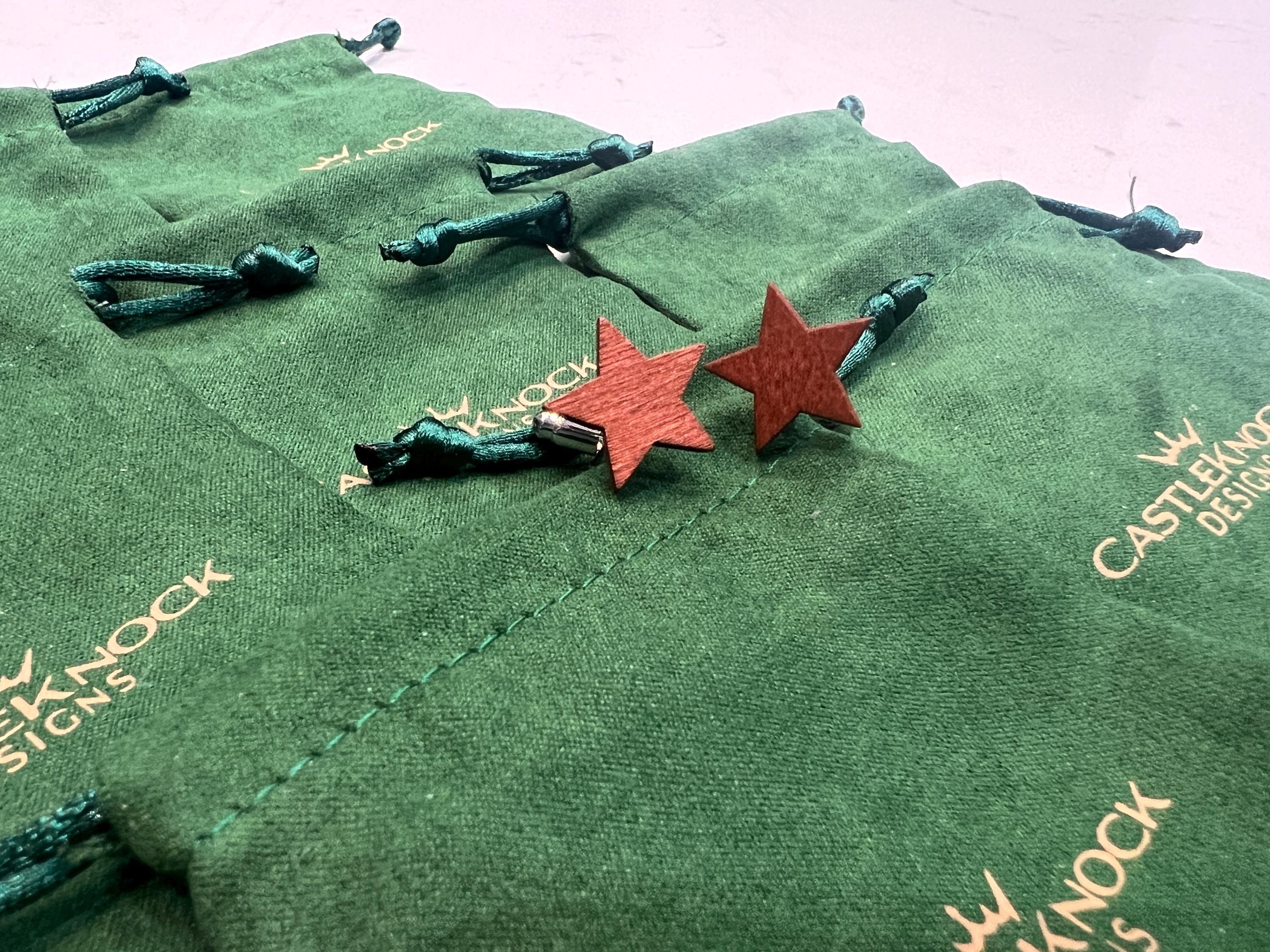 Wooden Star Cufflinks Handmade Mens Accessory Rustic Wood Jewelry Unique Gift for Him Groomsmen Wedding Father's Day Birthday Anniversary