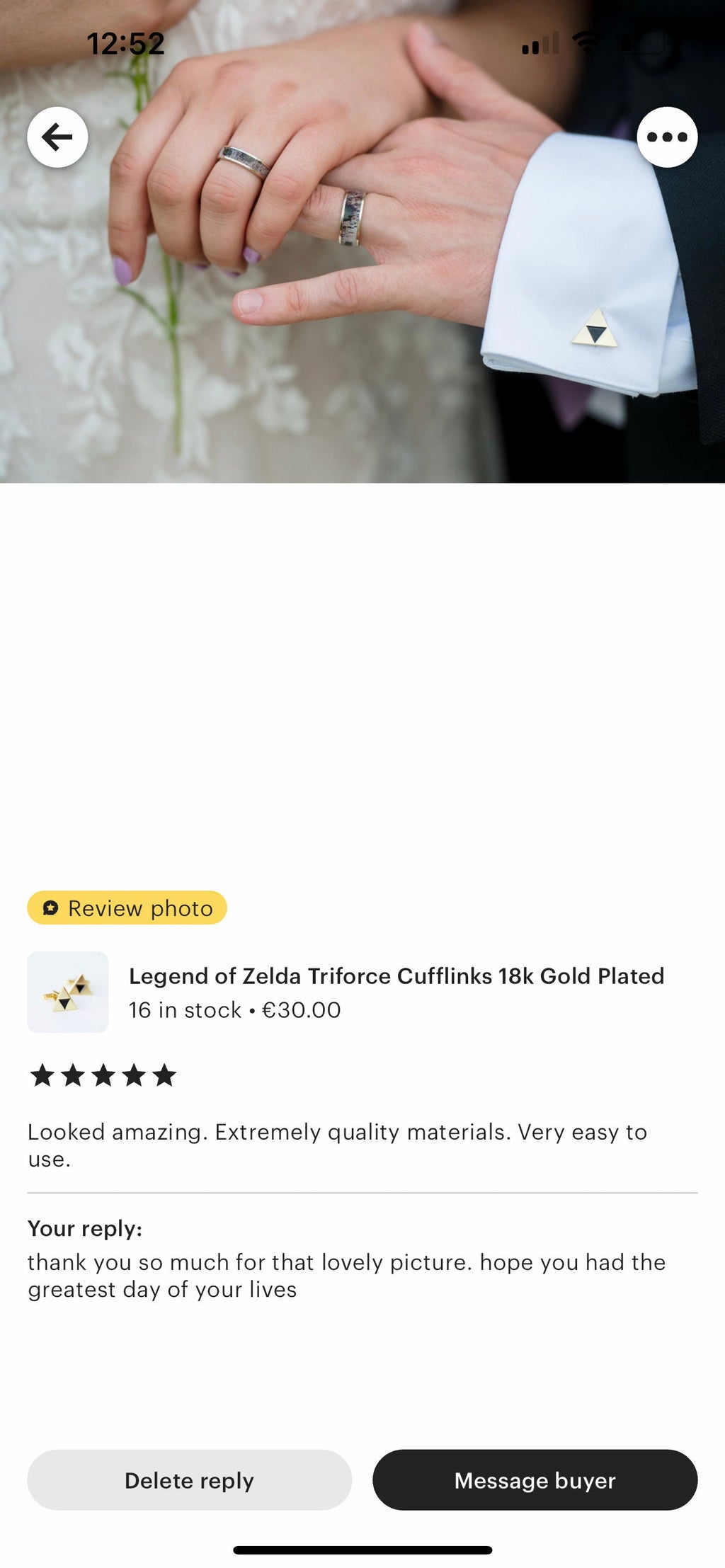 18k Gold Plated Triforce Cufflinks Unique Zelda Gamer Jewelry Perfect Gift for Fans and Collectors Elegant Accessory for Weddings and Events