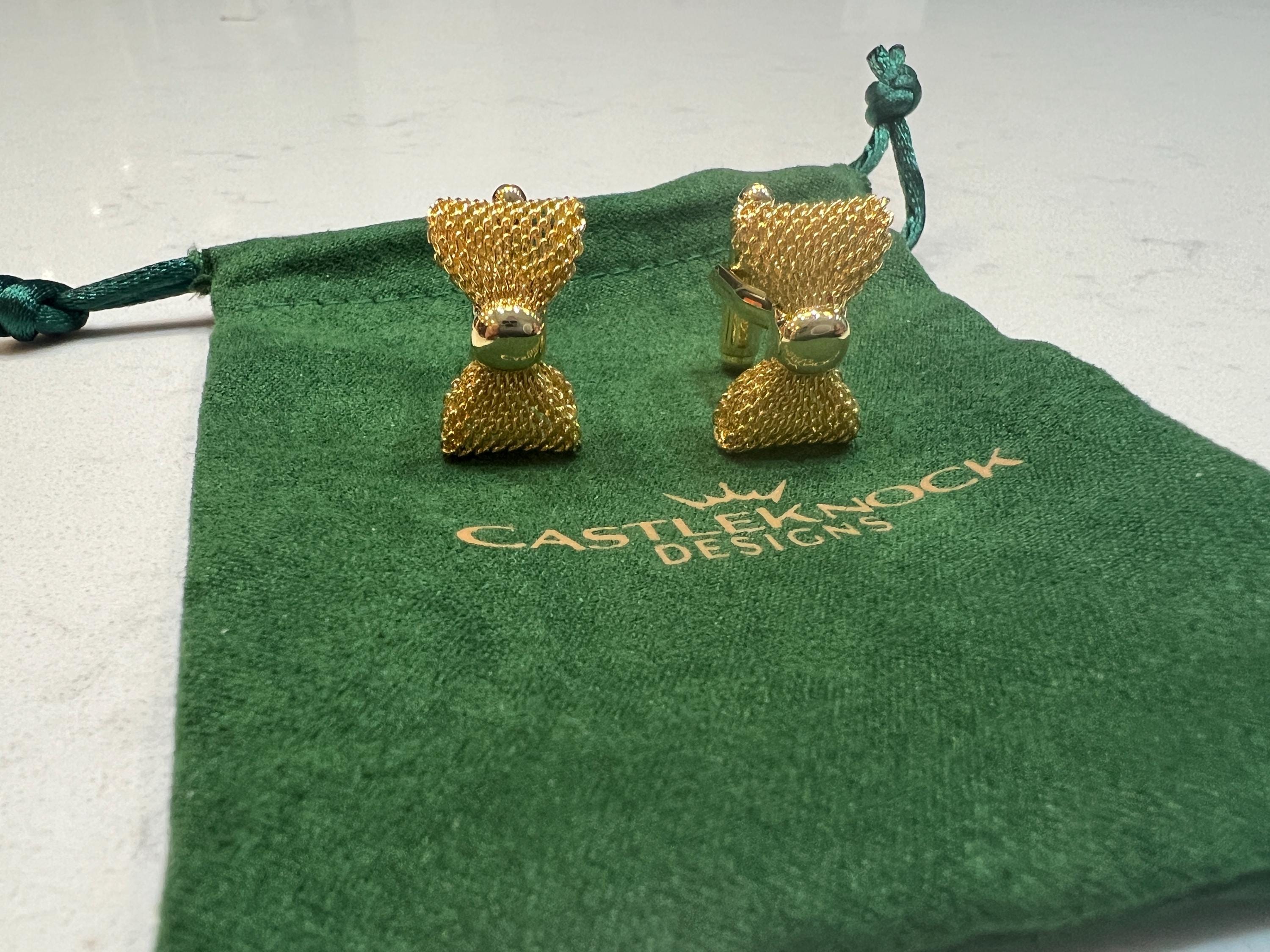 Gold Bow Tie Cufflinks elegant and timeless accessories for formal wear the perfect gift for grooms weddings black-tie events and occasions.