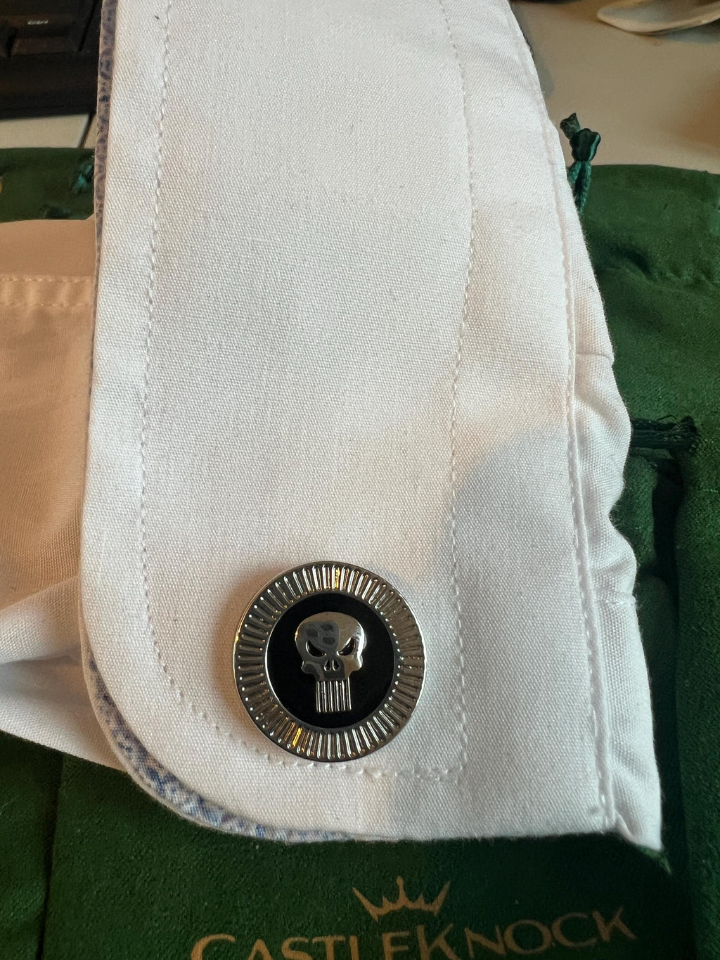 The Punisher Cufflinks Marvel Comics Accessory Unique Men's Jewelry Superhero-Themed Cufflinks Gift for Marvel Fans Edgy Style Statement