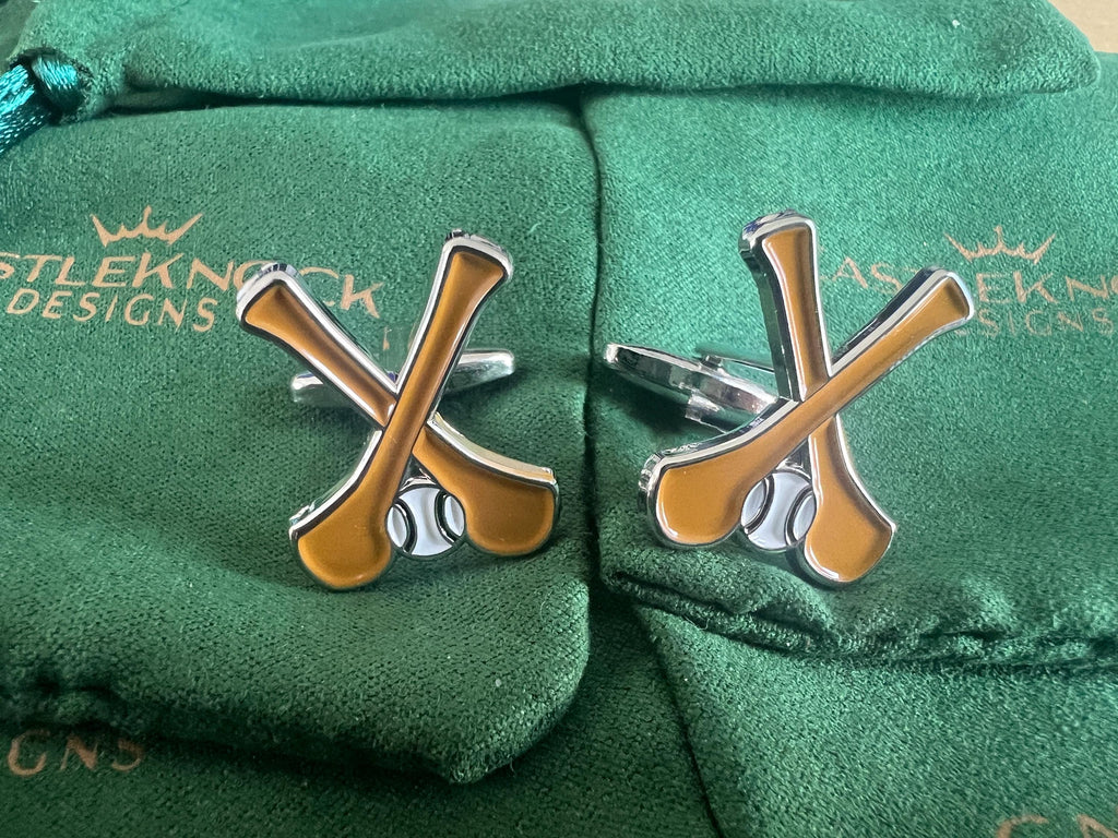 Hurling Cufflinks Pin Tieclip Set Irish GAA Gift Him Mens Hurling Jewelry Irish Wedding Gift Fathers Day Birthday Present Groomsmen Gift
