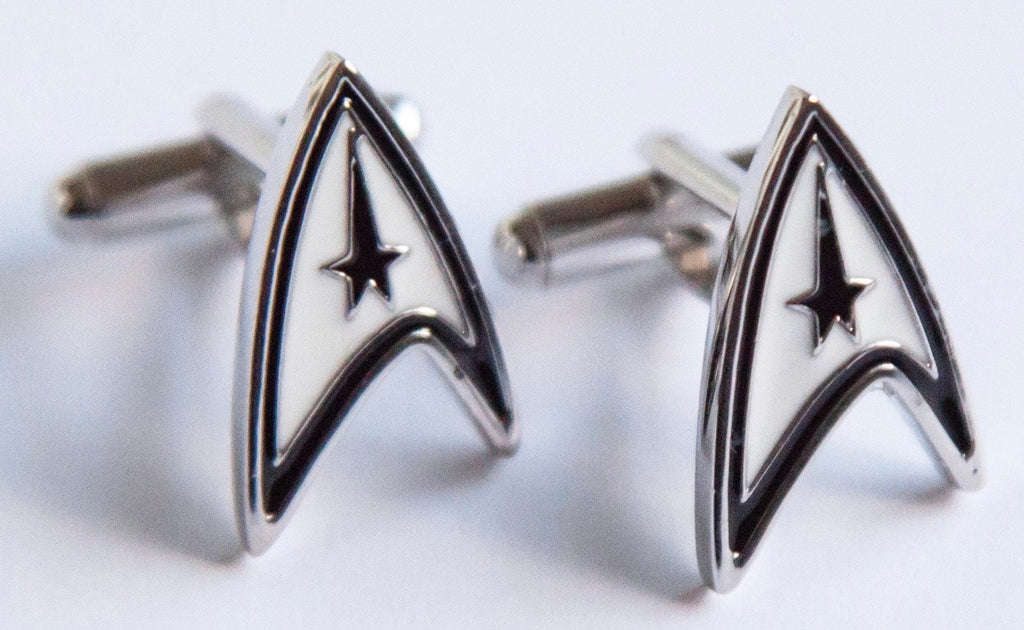 Star Trek Cufflinks Star Trek Gift Trekkie Gift Star Fleet Symbol Star Fleet Cufflinks Gift for Nerdy Boyfriend Gift for Star Trek Fan