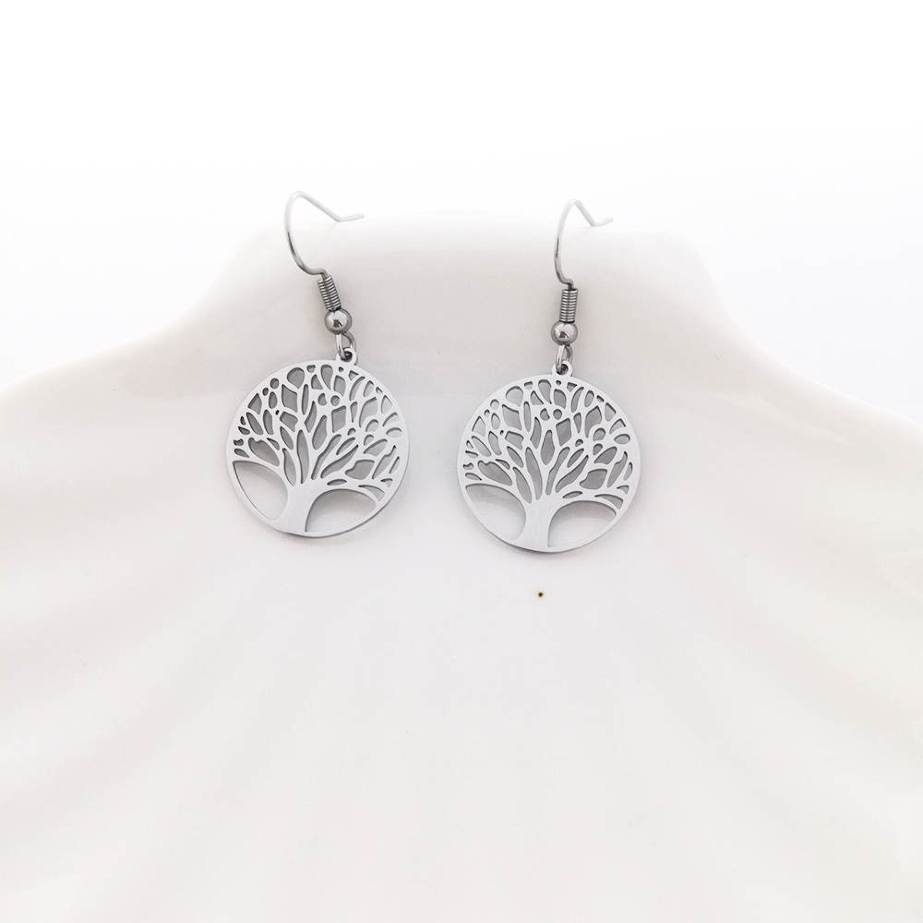 Tree of Life Rose Gold or Silver Earrings, Necklace and Bracelet Set, Irish Gift, Gift Ireland, Unique Irish Gift, Irish Gift for Her