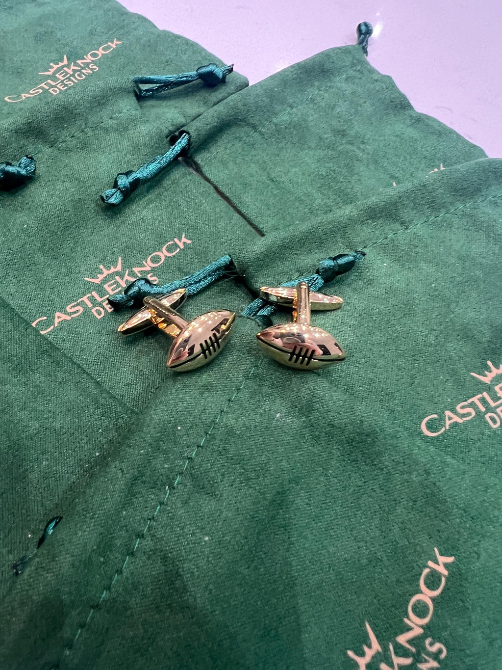 American Football Gold Cufflinks Sports Accessories Unique Gift Football Fans Stylish Formal Wear Jewelry Perfect for Game Day