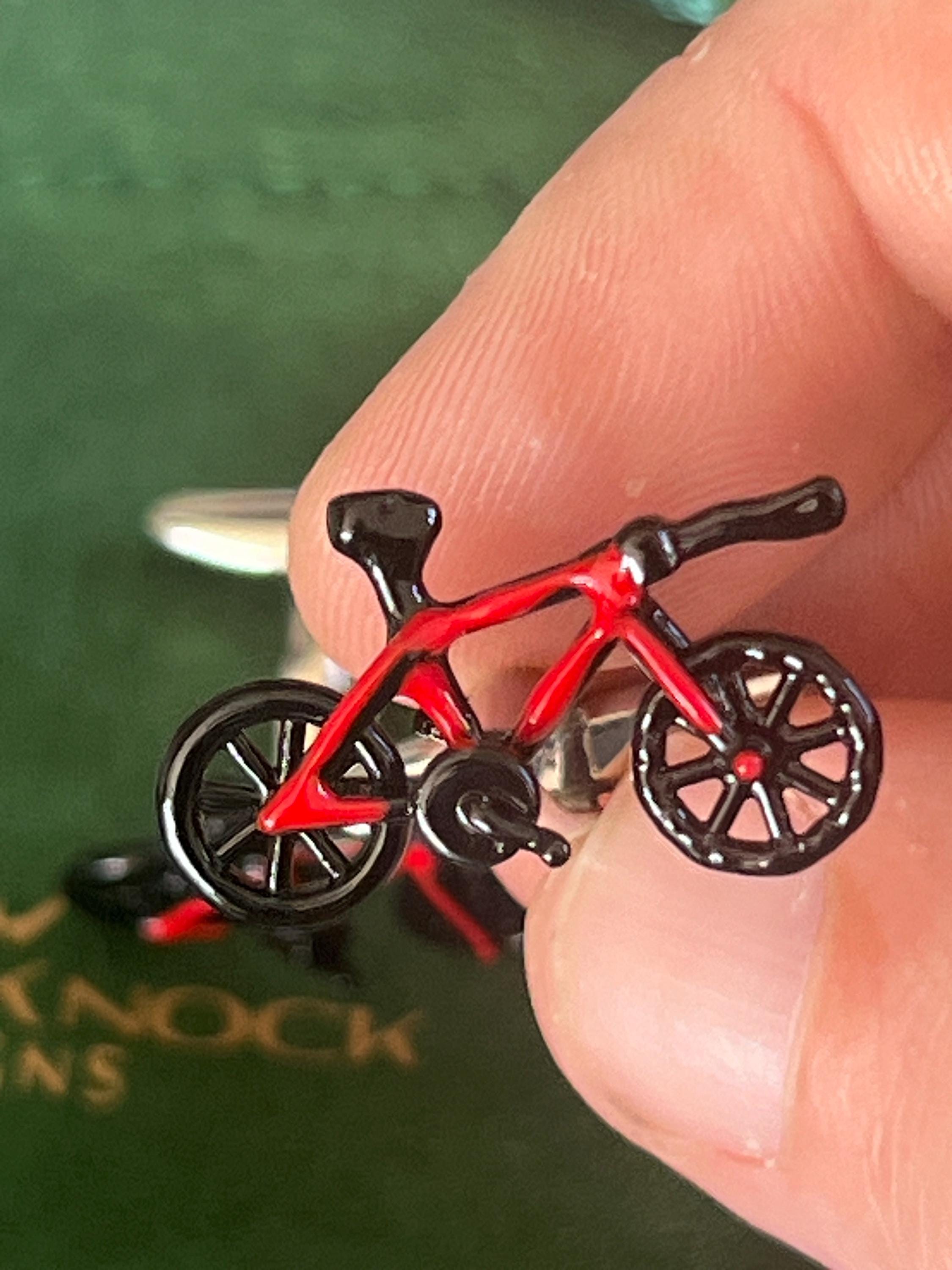Red Frame Bicycle Cufflinks Cycling Inspired Men's Jewelry Bike Accessories Unique Gift for Him Bicycle Enthusiast Cufflinks for Riders