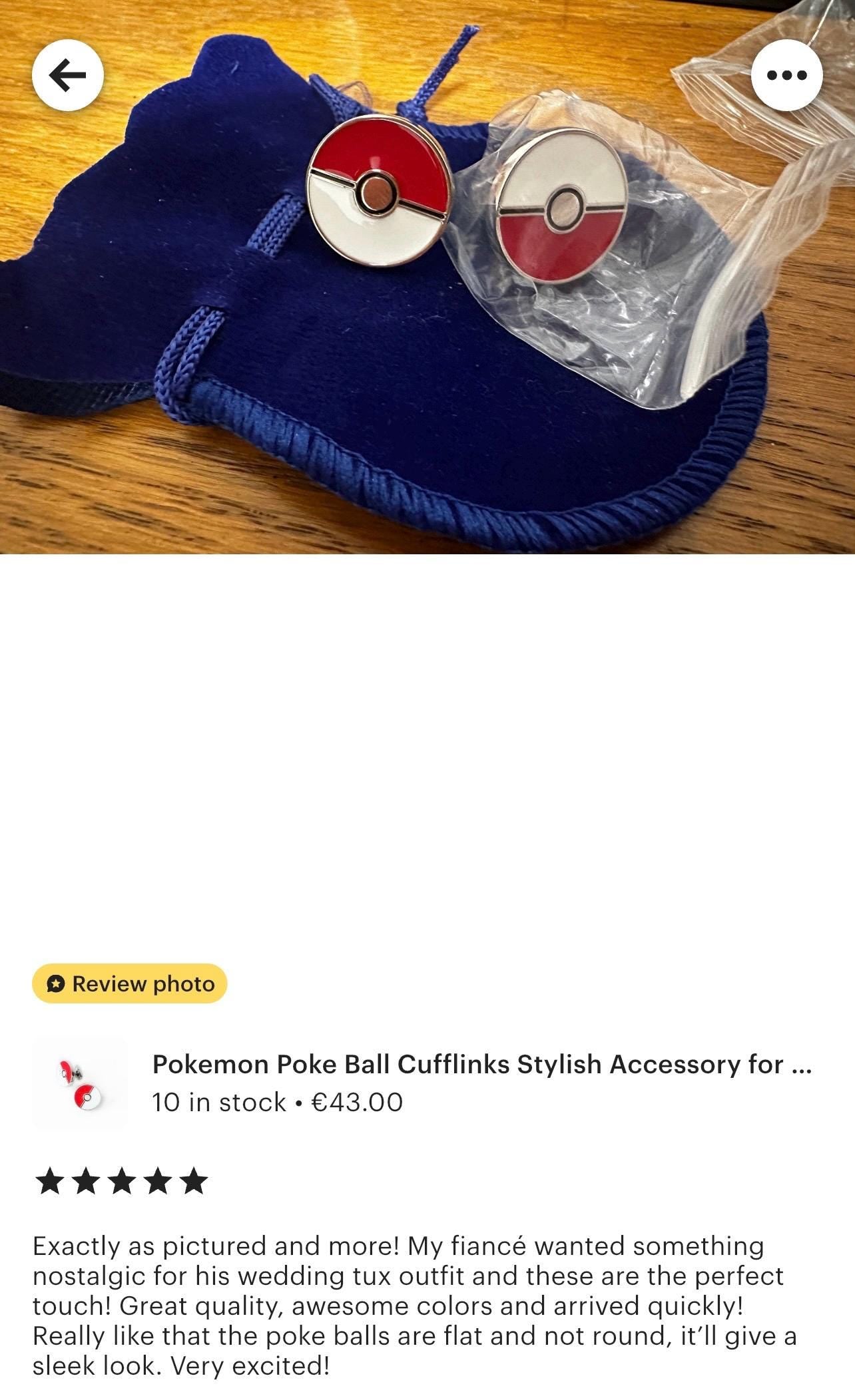 Pokemon Poke Ball Cufflinks Stylish Accessory for Pokemon Fans Ideal Gift for Special Occasions Collectors and Enthusiasts Perfect for Event