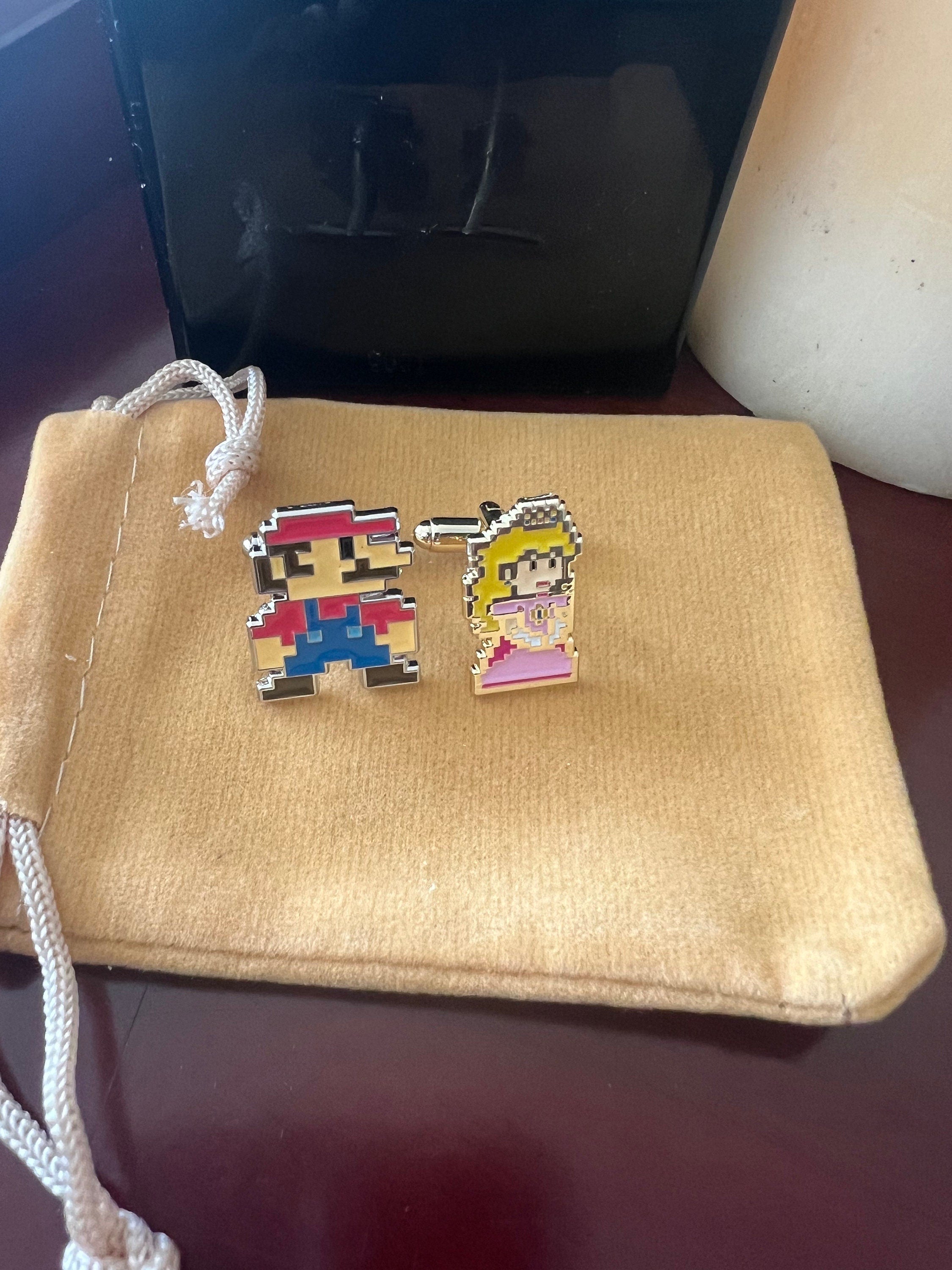 Retro 8-Bit Wedding Cufflinks Gamer Groom Accessory Pixel Art Cufflinks for Wedding Day Unique Geeky Gift Nerdy Boyfriend Gamer Wedding Gift