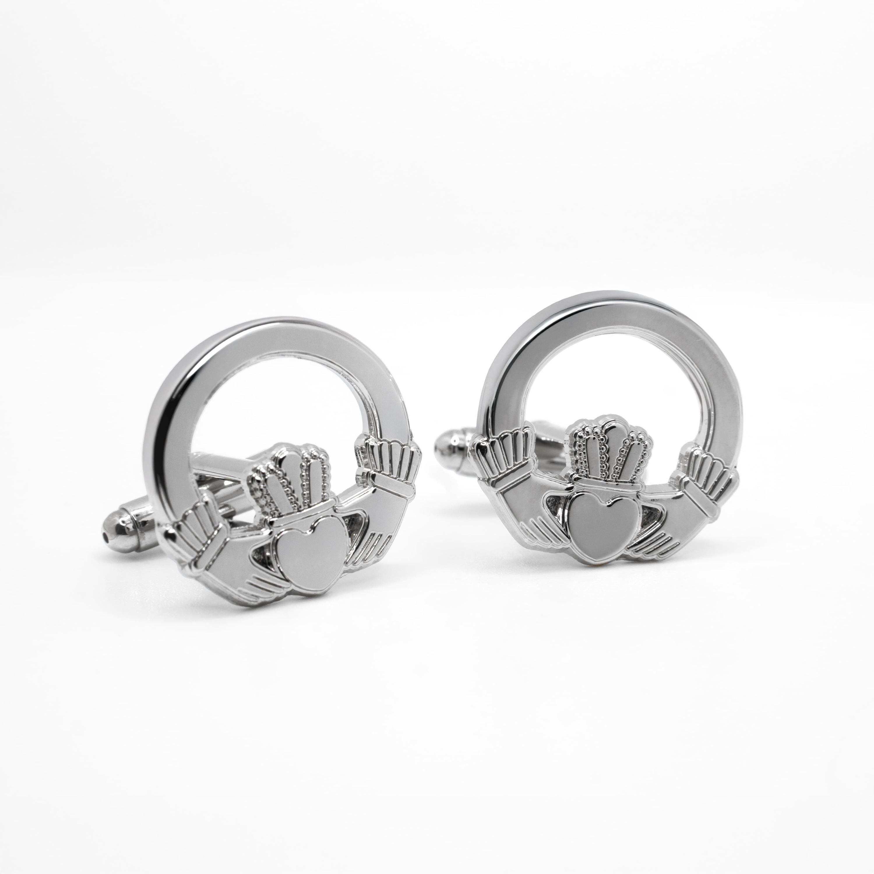 Claddagh Ring Cufflinks Elegance for Every Occasion Irish Wedding Cufflinks Traditional Irish Gift Perfect for Groomsmen and Special Events