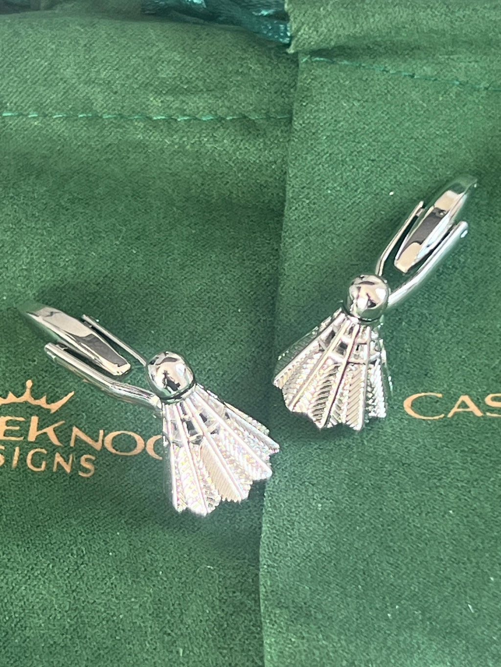 Shuttlecock Badminton Cufflinks Sports Inspired Men's Jewelry Badminton Accessories Unique Gift for Him Shuttlecock Cufflinks