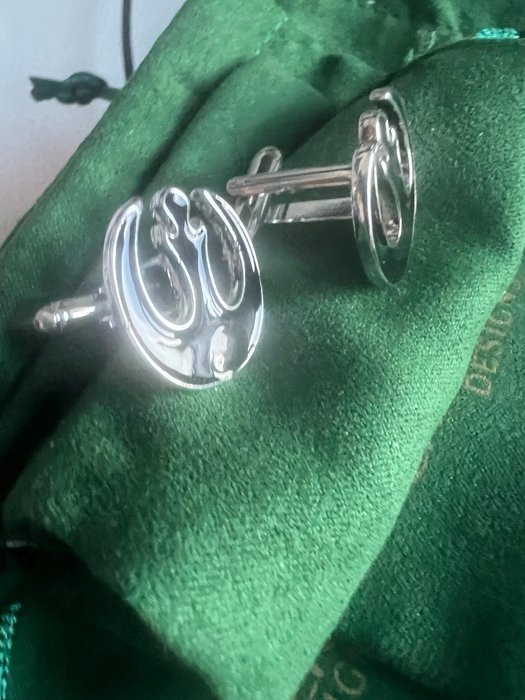 Rebel Alliance Cufflinks Black Star Wars Inspired Mens Jewelry Galactic Rebel Accessories Sci Fi Gift for Him Wedding Groom Gift Unique