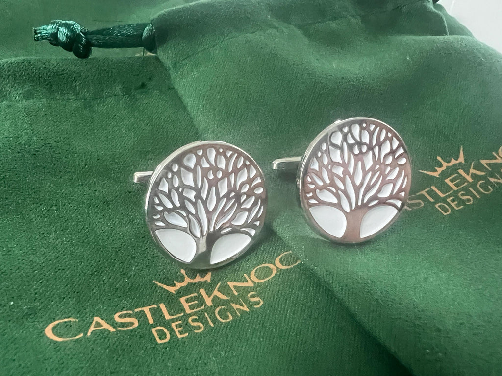 Tree of Life Cufflinks Set Meaningful Nature Inspired Accessories Perfect for Weddings Formal Events Unique Spiritual Jewelry Gift for Him