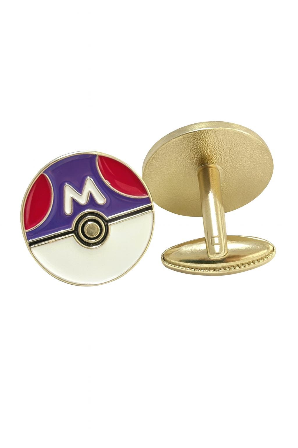 Pokemon Master Ball Cufflinks Unique Gamer Jewelry Fun Accessory for Pokemon Fans Collectors Gift for Him Nerdy Mens Special Occasion