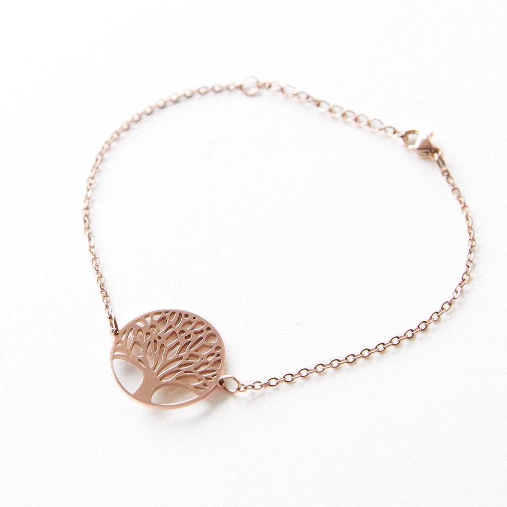 Tree of Life Rose Gold Bracelet Irish Gift for Her Unique Celtic Jewelry Gift from Ireland Birthday Gift for Women Irish Jewelry Gift