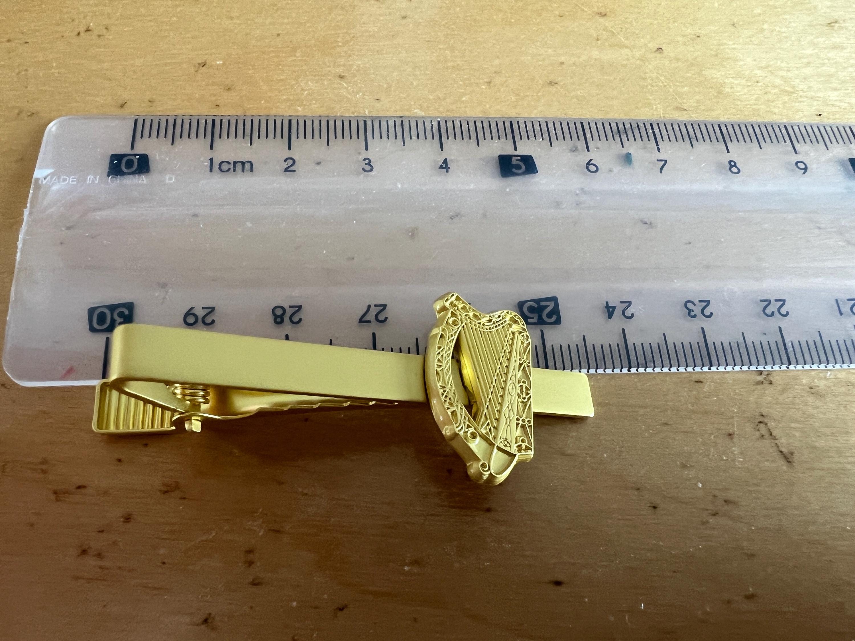 Irish Harp Tieclip Gold Elegant Accessory for Every Occasion Handcrafted Irish Tieclip Unique Irish Gift Ideal for Formal Events