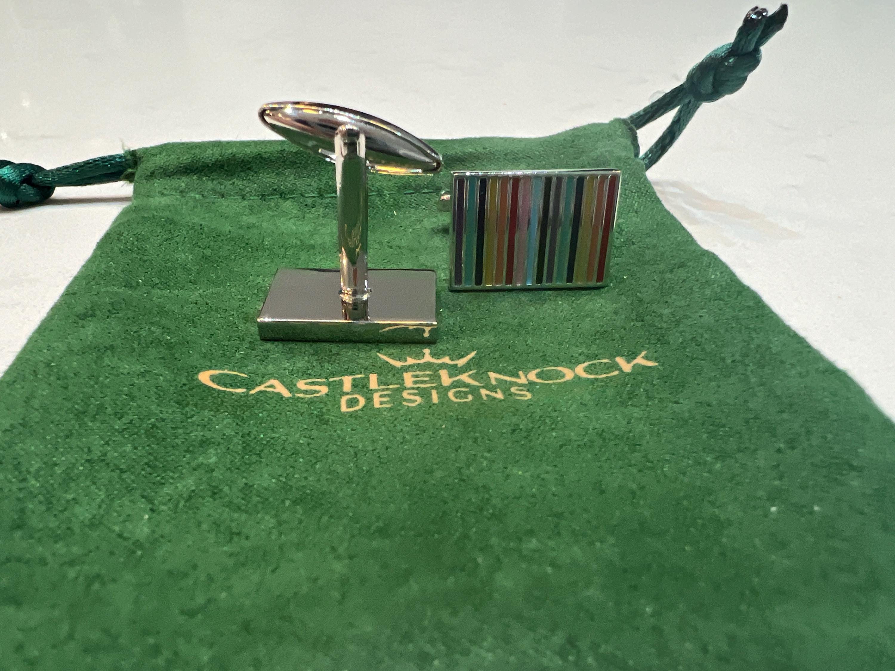 Modern Rainbow Cufflinks Bold Square Design Colorful Men's Jewelry LGBTQ Pride Gift Unique Wedding Accessory Groom or Groomsmen Idea