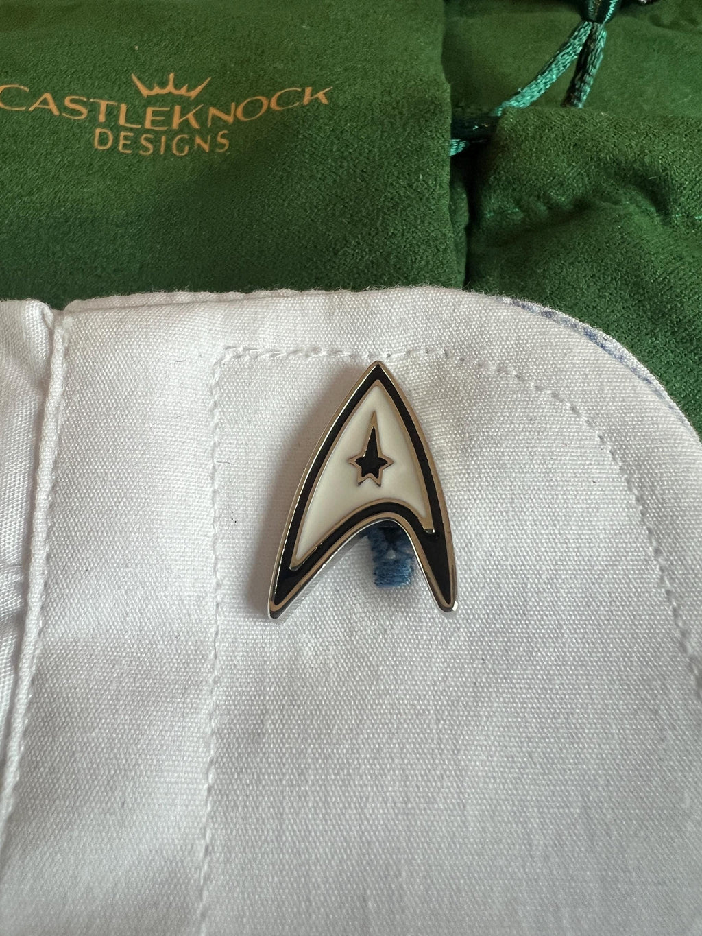 Star Trek Cufflinks Star Trek Gift Trekkie Gift Star Fleet Symbol Star Fleet Cufflinks Gift for Nerdy Boyfriend Gift for Star Trek Fan