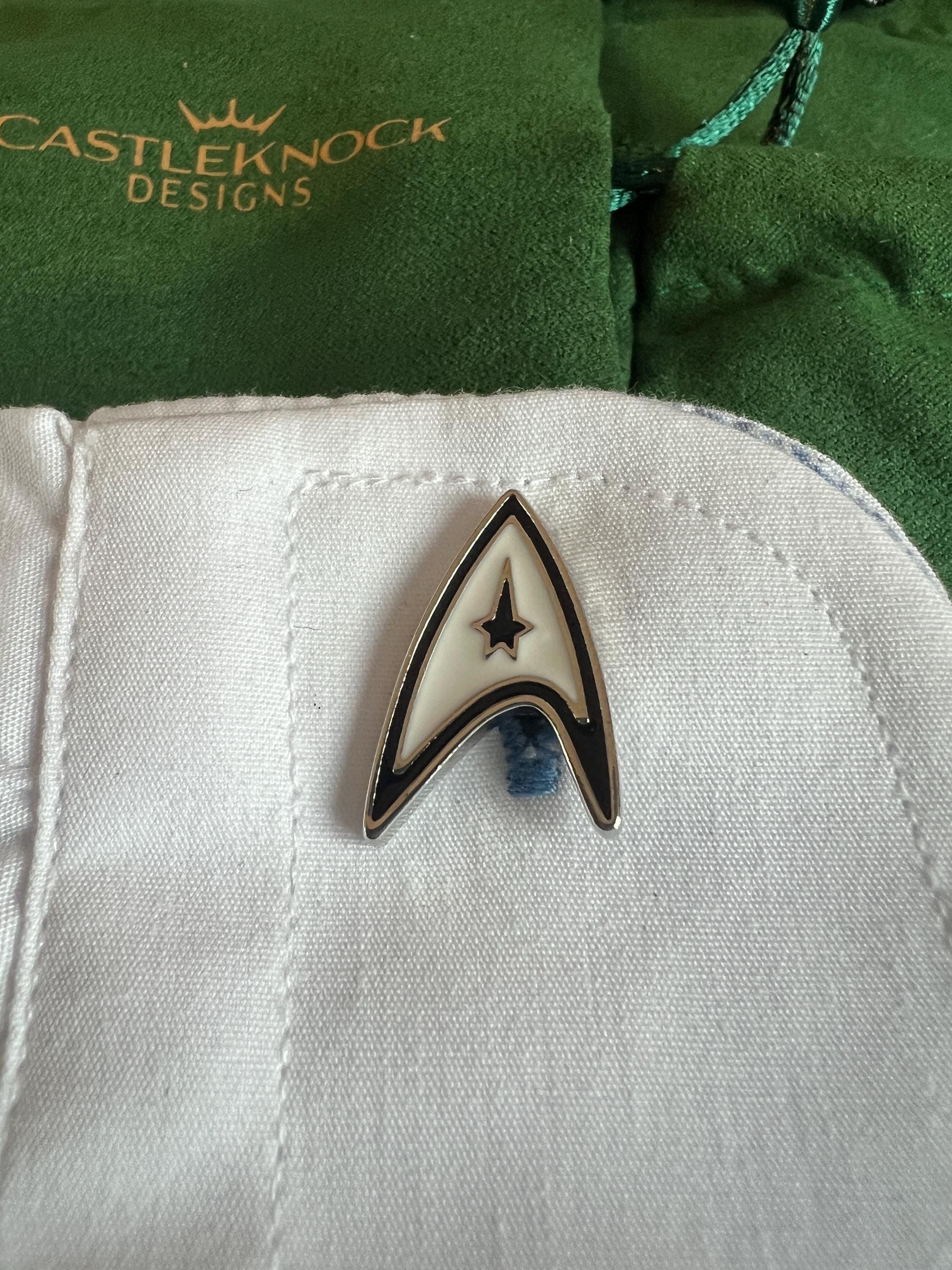 Star Trek Cufflinks Star Trek Gift Trekkie Gift Star Fleet Symbol Star Fleet Cufflinks Gift for Nerdy Boyfriend Gift for Star Trek Fan
