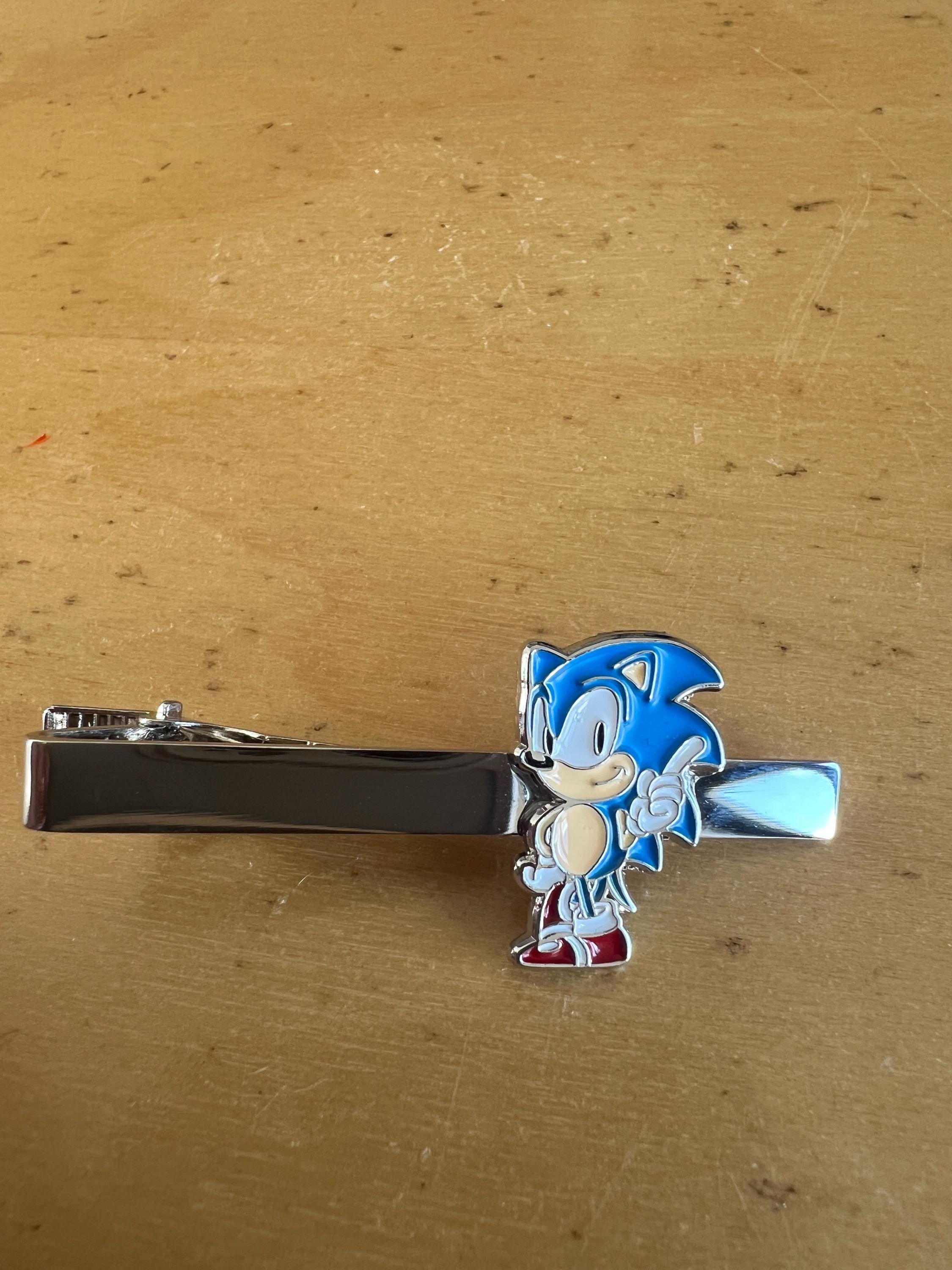 Sonic The Hedgehog Tieclip Retro Gaming Accessory Handcrafted Geeky Gift for Fans Unique Video Game Jewelry Perfect for Sonic Lovers