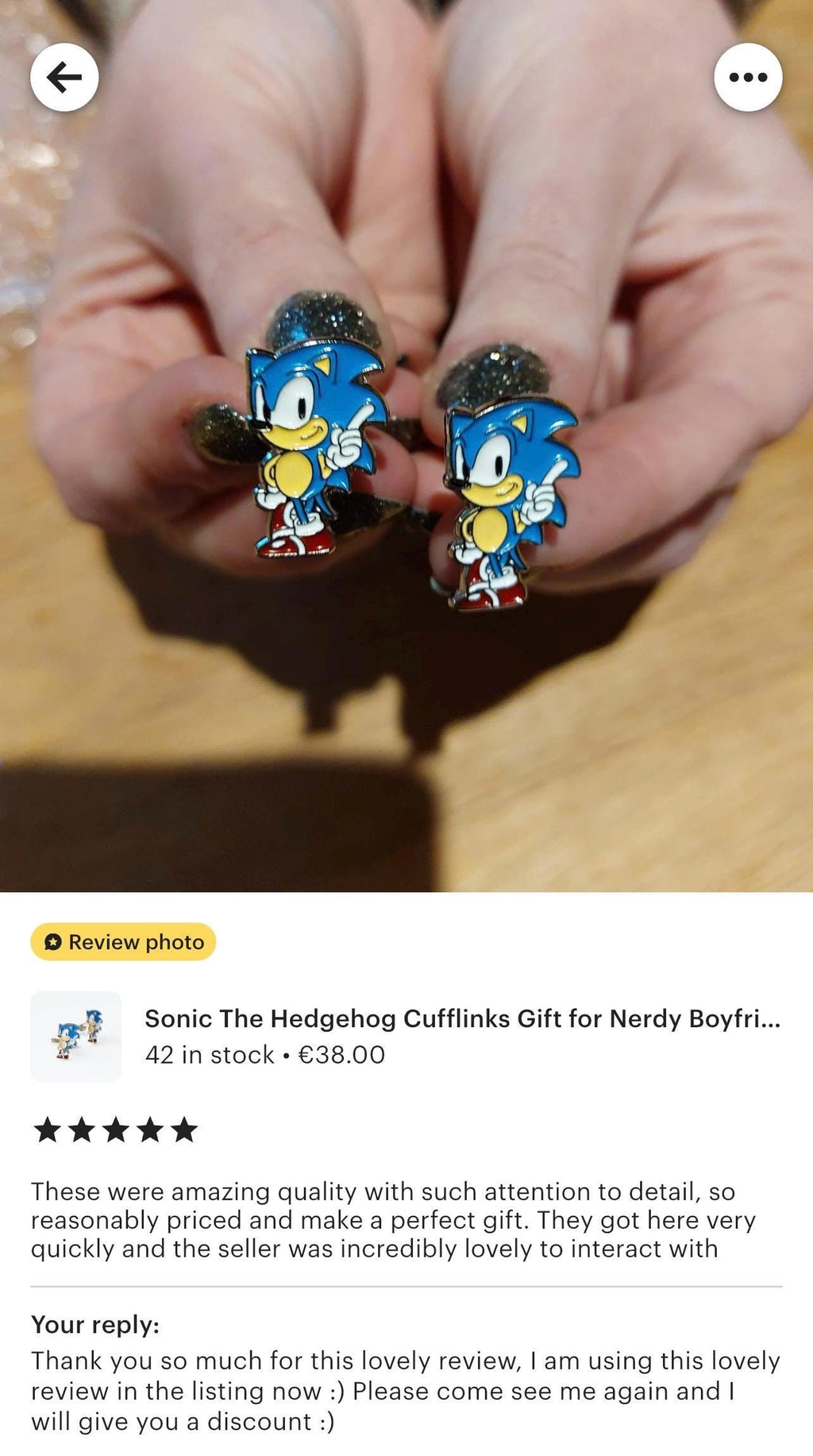 Sonic The Hedgehog Cufflinks Gift for Nerdy Boyfriend Gamer Wedding Cufflinks Groomsmen Gift Unique Video Game Present for Boyfriend